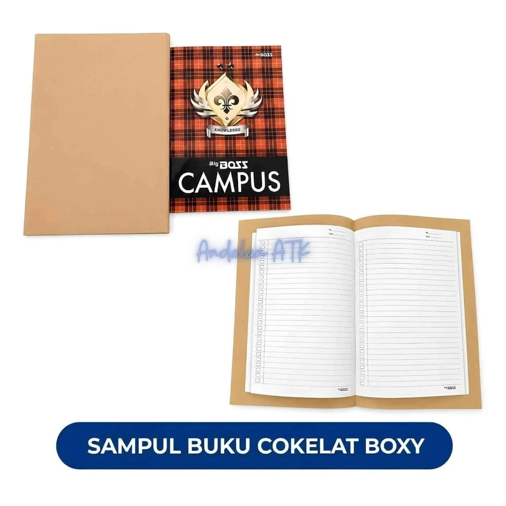 Sampul Buku Coklat Polos Isi 20 Lembar
